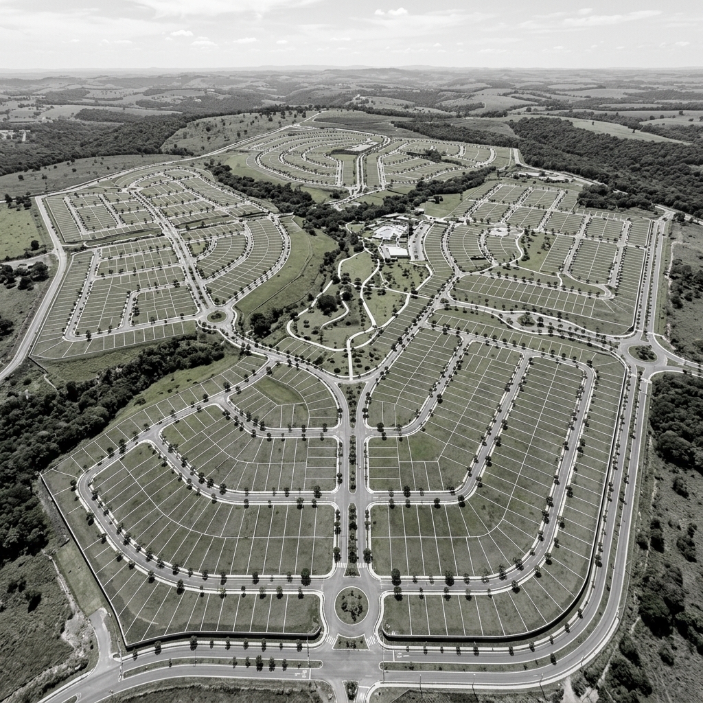 Vista aérea de bairro planejado pela Urbanello